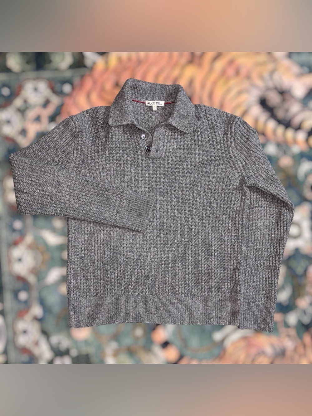 Alex Mill Highland Wool Collared Sweater Polo Knit Pullover 100% Merino Wool S
